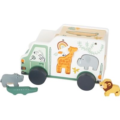 small foot Plug-in game Noah's Ark "Safari", houten motorvaardigheden speelgoed met 15 dierenfiguren, voor kinderen vanaf 12 maanden en up, 12456 small foot Plug-in game Noah's Ark "Safari", houten motorvaardigheden speelgoed met 15 dierenfiguren, voor kinderen vanaf 12 maanden en up, 12456