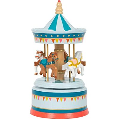 small foot music box horse carousel circus made of wood, decoratie voor de kinderkamer, met mooie bedtime muziek, 12321 small foot music box horse carousel circus made of wood, decoratie voor de kinderkamer, met mooie bedtime muziek, 12321