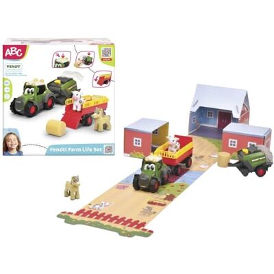 Dickie Toys ABC Fendt 204118002ON1 Tractor met aanhanger, hooibalenpers en dieren (Diorama-set), tractorspeelgoed (30 cm) met licht en geluid, voor kinderen vanaf 12 maanden Dickie Toys ABC Fendt 204118002ON1 Tractor met aanhanger, hooibalenpers en dieren (Diorama-set), tractorspeelgoed (30 cm) met licht en geluid, voor kinderen vanaf 12 maanden