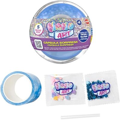 Bizak Nano Art 64528101 Capsule surprise Kit créatif DIY pour créer des designs uniques, avec ruban, paille et copeaux, idéal pour collectionner et expérimenter, pour garçons et filles à partir de 8 Bizak Nano Art 64528101 Capsule surprise Kit créatif DIY pour créer des designs uniques, avec ruban, paille et copeaux, idéal pour collectionner et expérimenter, pour garçons et filles à partir de 8