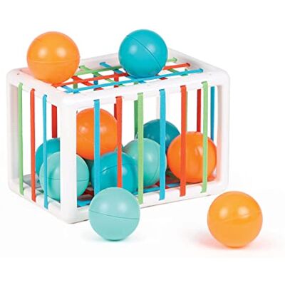 LUDI Handkubus – inbouwset voor baby's – 1 kubus en 12 kleine ballen – vanaf 10 maanden LUDI Handkubus – inbouwset voor baby's – 1 kubus en 12 kleine ballen – vanaf 10 maanden