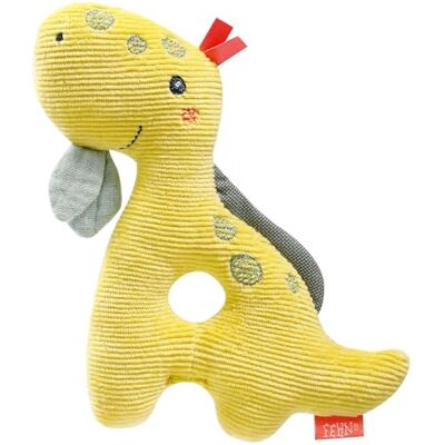 Fehn Baby Ring Dino rammelaar, motorisch speelgoed met rammelaar, pluche speelgoed voor speels leren in de vroege kindertijd, babyspeelgoed en trouwe metgezel voor baby's en peuters vanaf Fehn Baby Ring Dino rammelaar, motorisch speelgoed met rammelaar, pluche speelgoed voor speels leren in de vroege kindertijd, babyspeelgoed en trouwe metgezel voor baby's en peuters vanaf