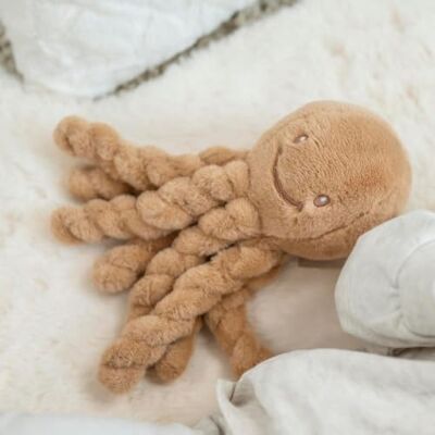 Nattou Lapidou Doudou Peluche pieuvre pour nouveau-né Doudou pieuvre 22 cm Beige chaud Nattou Lapidou Doudou Peluche pieuvre pour nouveau-né Doudou pieuvre 22 cm Beige chaud