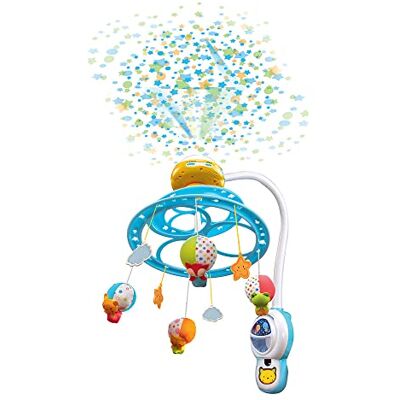 VTech Lumi Mobile sterrennacht, muziekmobiel babybed met afstandsbediening, 4 pluche dieren, plafondprojectie, zachte muziek en natuurgeluiden, geboortecadeau inhoud in het Frans VTech Lumi Mobile sterrennacht, muziekmobiel babybed met afstandsbediening, 4 pluche dieren, plafondprojectie, zachte muziek en natuurgeluiden, geboortecadeau inhoud in het Frans
