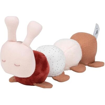Nattou Actieve chenille knuffeldier van katoen en polyester met rammelaar en pieper voor pasgeborenen en vroeggeborenen, 26 cm, lapidou-rood Nattou Actieve chenille knuffeldier van katoen en polyester met rammelaar en pieper voor pasgeborenen en vroeggeborenen, 26 cm, lapidou-rood