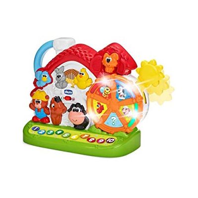 Chicco Tweetalige sprekende boerderij Italiaans/Engels, boerderij met dieren voor kinderen met lichten en geluiden, 3 spelmodi, elektronisch educatief spel kinderspelletjes 1-4 jaar Chicco Tweetalige sprekende boerderij Italiaans/Engels, boerderij met dieren voor kinderen met lichten en geluiden, 3 spelmodi, elektronisch educatief spel kinderspelletjes 1-4 jaar