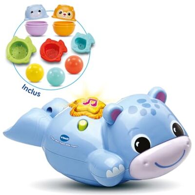 VTech Theo, Mijn Hippo Baby Zwemmer, Baby Badspeelgoed, Nijlpaard Zwemmen, Interactief en Muzikaal Dier met 8 Speelaccessoires, Cadeau voor Kinderen Jongens en Meisjes vanaf 1 Jaar Inhoud in het Frans VTech Theo, Mijn Hippo Baby Zwemmer, Baby Badspeelgoed, Nijlpaard Zwemmen, Interactief en Muzikaal Dier met 8 Speelaccessoires, Cadeau voor Kinderen Jongens en Meisjes vanaf 1 Jaar Inhoud in het Frans