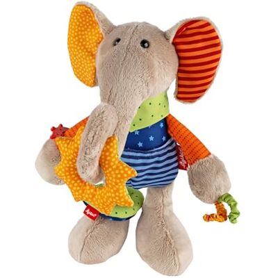 Sigikid 40863, meisjes en jongens, olifant activiteitenknuffel, meerkleurig Sigikid 40863, meisjes en jongens, olifant activiteitenknuffel, meerkleurig