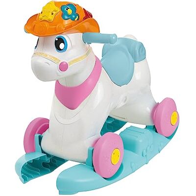 Chicco Miss Baby Rodeo schommelpaard voor kinderen, educatief en interactief spel, rijpaard voor meisjes met geluidseffecten, max. 25 kg, kinderspelletjes 1-3 jaar Chicco Miss Baby Rodeo schommelpaard voor kinderen, educatief en interactief spel, rijpaard voor meisjes met geluidseffecten, max. 25 kg, kinderspelletjes 1-3 jaar