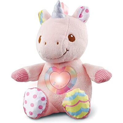 VTech Maé, Ma Eenhoorn om te knuffelen, interactief en rustgevend, muzikaal en sensorisch educatief speelgoed voor geboorte inhoud in het Frans VTech Maé, Ma Eenhoorn om te knuffelen, interactief en rustgevend, muzikaal en sensorisch educatief speelgoed voor geboorte inhoud in het Frans