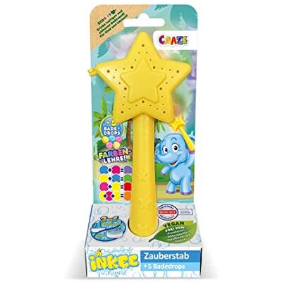 INKEE Wand, stervormige toverstaf voor kinderbadbom, badspeelgoed voor kinderbad, leren van kleuren INKEE Wand, stervormige toverstaf voor kinderbadbom, badspeelgoed voor kinderbad, leren van kleuren