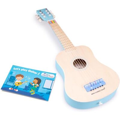 New Classic Toys 10301 Muziekinstrumenten Gitaar Natuur, blauw New Classic Toys 10301 Muziekinstrumenten Gitaar Natuur, blauw