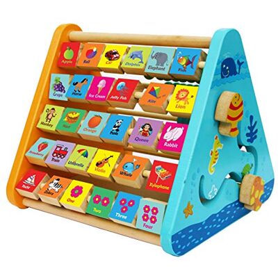 Toys of Wood Oxford TOWO Montessori Multiplayer Babyactiviteitencentrum Houten activiteitendriehoek telraam, alfabet, labyrint, klok cadeau voor kinderen 5-in-1. Interactief cijfer leren baby speelgoed 1 jaar Toys of Wood Oxford TOWO Montessori Multiplayer Babyactiviteitencentrum Houten activiteitendriehoek telraam, alfabet, labyrint, klok cadeau voor kinderen 5-in-1. Interactief cijfer leren baby speelgoed 1 jaar