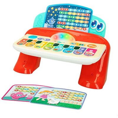 winfun 47258 Kinderpiano, speelgoed met muziek voor baby's, met bladmuziek, licht en geluid, touch-toetsen, muziekspeelgoed, cadeaus voor baby's van 1 jaar winfun 47258 Kinderpiano, speelgoed met muziek voor baby's, met bladmuziek, licht en geluid, touch-toetsen, muziekspeelgoed, cadeaus voor baby's van 1 jaar