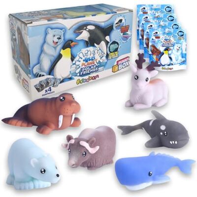 #sbabam Funny Box Polar Friends Jelly Planet Kiosk Pluche speelgoed voor kinderen met kleurverandering en fosforescerend 4 stuks #sbabam Funny Box Polar Friends Jelly Planet Kiosk Pluche speelgoed voor kinderen met kleurverandering en fosforescerend 4 stuks