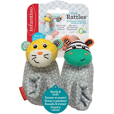 INFANTINO Babypantoffels met rammelaars INFANTINO Babypantoffels met rammelaars