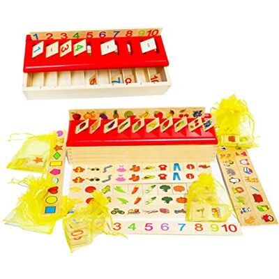Toys of Wood Oxford Montessori Leren speelgoed – uitgaan, vergeleken en leren – 8 objectkategorien – sorteerbox voor kinderen Toys of Wood Oxford Montessori Leren speelgoed – uitgaan, vergeleken en leren – 8 objectkategorien – sorteerbox voor kinderen
