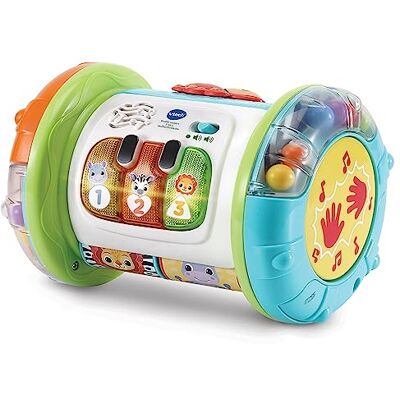 VTech 3-in-1 interactieve magische rol, multifunctioneel speelgoed voor baby's vanaf 6 maanden, trommel, piano en activiteitencentrum, muziek leren, leert basiswoordenschat, VTech 3-in-1 interactieve magische rol, multifunctioneel speelgoed voor baby's vanaf 6 maanden, trommel, piano en activiteitencentrum, muziek leren, leert basiswoordenschat,