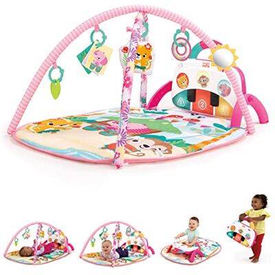 Bright Starts , Groovin' Kicks Piano and Drum Activity Gym Play 4-in-1 tapijt, afneembaar speelgoed, talen, verlichting, geluiden en muziek, pasgeborenen en up Floral Fiesta Bright Starts , Groovin' Kicks Piano and Drum Activity Gym Play 4-in-1 tapijt, afneembaar speelgoed, talen, verlichting, geluiden en muziek, pasgeborenen en up Floral Fiesta