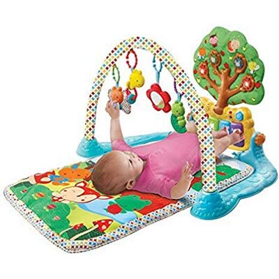 VTech Betoverende tuin van de P'tits Copains, Kruipdeken voor baby's, Muziek- en ontwikkelingsspel, Activiteits- en ontwikkelingsspeelgoed, Interactieve piano, Rammelaars, Kraamcadeau, Inhoud in het VTech Betoverende tuin van de P'tits Copains, Kruipdeken voor baby's, Muziek- en ontwikkelingsspel, Activiteits- en ontwikkelingsspeelgoed, Interactieve piano, Rammelaars, Kraamcadeau, Inhoud in het