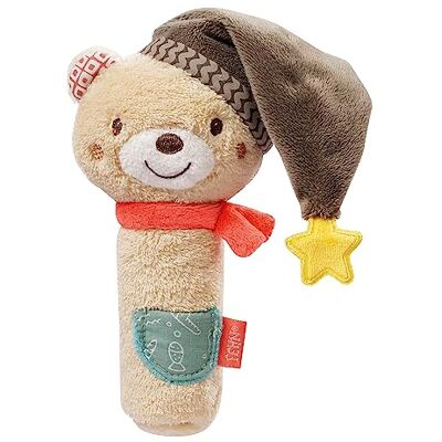 Fehn 060478 rammelaar beer – teddybeer met rammelaar en babypop – voor baby's en peuters vanaf 0 maanden – maat 16 cm Fehn 060478 rammelaar beer – teddybeer met rammelaar en babypop – voor baby's en peuters vanaf 0 maanden – maat 16 cm