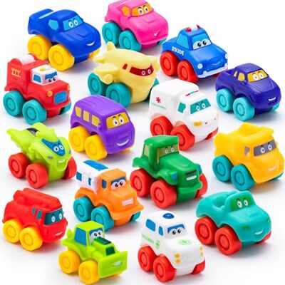 JOYIN Cartoon Voertuig Zachte Rubber Mini Voertuigen Peuter Speelgoed Auto Jongens Meisjes Cadeau Kerstmis Verjaardag Zomer Feest JOYIN Cartoon Voertuig Zachte Rubber Mini Voertuigen Peuter Speelgoed Auto Jongens Meisjes Cadeau Kerstmis Verjaardag Zomer Feest