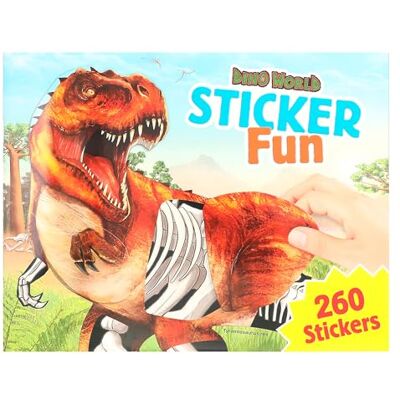 Depesche 12408 World Fun stickerboek met 24 pagina's dinosaurusmotieven om zelf te maken + 250 stickers, meerkleurig Depesche 12408 World Fun stickerboek met 24 pagina's dinosaurusmotieven om zelf te maken + 250 stickers, meerkleurig