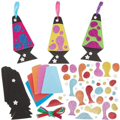 Baker Ross FN572 Lava-lamp, verschillende decoratiesets, 8 stuks, schuimdecoratiesets voor kinderen Baker Ross FN572 Lava-lamp, verschillende decoratiesets, 8 stuks, schuimdecoratiesets voor kinderen