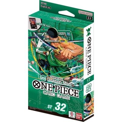 BANDAI One Piece ST-32 Green Roronoa Zoro kaartspel Starter Deck, ST-32, ruilkaartenspel, Roronoa Zoro, Green Deck BANDAI One Piece ST-32 Green Roronoa Zoro kaartspel Starter Deck, ST-32, ruilkaartenspel, Roronoa Zoro, Green Deck