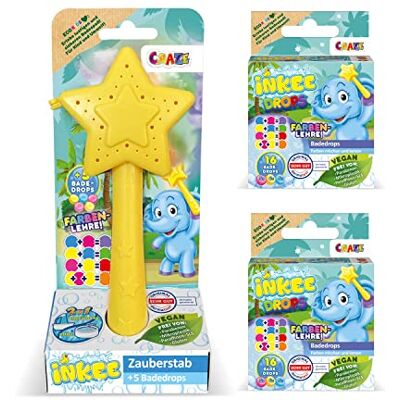 INKEE Toverstaf voor badbom voor kinderen, badspeelgoed voor schuimbad, kinderen, leren van kleuren INKEE Toverstaf voor badbom voor kinderen, badspeelgoed voor schuimbad, kinderen, leren van kleuren