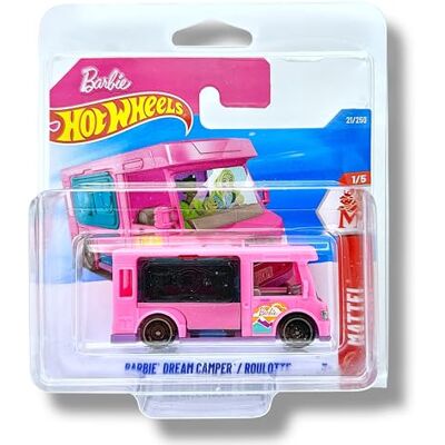 Hot Wheels Barbie Dream Camper HW Mattel 1/5 serie JJH96 Korte kaart Campingbus roze 21/250 Mattel 2026-1:64 Verzamelobject Hot Wheels Barbie Dream Camper HW Mattel 1/5 serie JJH96 Korte kaart Campingbus roze 21/250 Mattel 2026-1:64 Verzamelobject