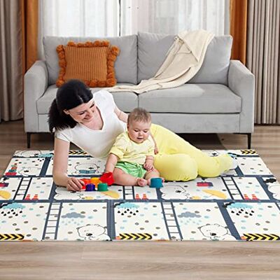Baby Vivo Speelmat XPE Speelgoed Vloermat Zacht Schuim Dubbelzijdig Baby Kinderen Antislip Patroon Schokbestendig voor Kinderkamer 200 x 180 cm x 1 cm Beer Baby Vivo Speelmat XPE Speelgoed Vloermat Zacht Schuim Dubbelzijdig Baby Kinderen Antislip Patroon Schokbestendig voor Kinderkamer 200 x 180 cm x 1 cm Beer
