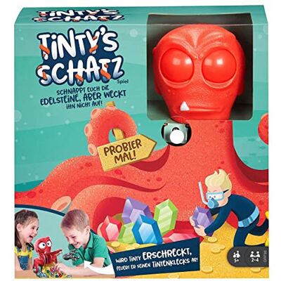 Mattel Octopus au Treasure, gezelschapsspel voor kinderen vanaf 5 jaar, Duitse versie, GRF96 Mattel Octopus au Treasure, gezelschapsspel voor kinderen vanaf 5 jaar, Duitse versie, GRF96