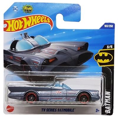 Hot Wheels TV Series Batmobile Batman 3/5 HYX44 Korte kaart DC Classic TV Series Mattel 2025-1:64 Hot Wheels TV Series Batmobile Batman 3/5 HYX44 Korte kaart DC Classic TV Series Mattel 2025-1:64