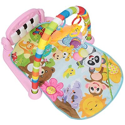 HUOLE Kruipmat voor baby's met muziek en verlichting, activiteitenmat voor baby's, speelmat met speelboog en hangend speelgoed, kick and play, piano gym voor baby's, meisjes en jongens HUOLE Kruipmat voor baby's met muziek en verlichting, activiteitenmat voor baby's, speelmat met speelboog en hangend speelgoed, kick and play, piano gym voor baby's, meisjes en jongens