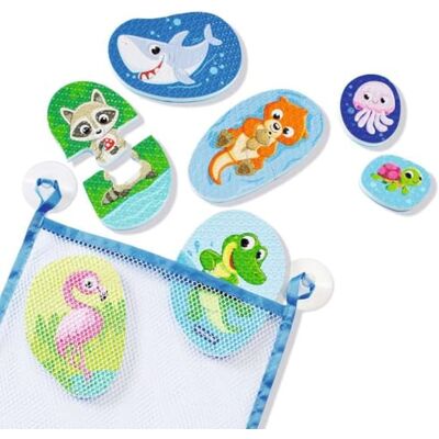 Ravensburger 12034120 Play+ badpuzzel: dieren, outdoor- en badspeelgoed, speelgoed vanaf een jaar, inclusief praktische nettas, badspeelgoed Ravensburger 12034120 Play+ badpuzzel: dieren, outdoor- en badspeelgoed, speelgoed vanaf een jaar, inclusief praktische nettas, badspeelgoed