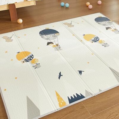 CASABEL Babykruipmat, 180 x 150 cm, opvouwbaar, waterdicht en dik, bergmotief, groot formaat, kleurrijk design, compacte speelmat, gemakkelijk op te bergen CASABEL Babykruipmat, 180 x 150 cm, opvouwbaar, waterdicht en dik, bergmotief, groot formaat, kleurrijk design, compacte speelmat, gemakkelijk op te bergen