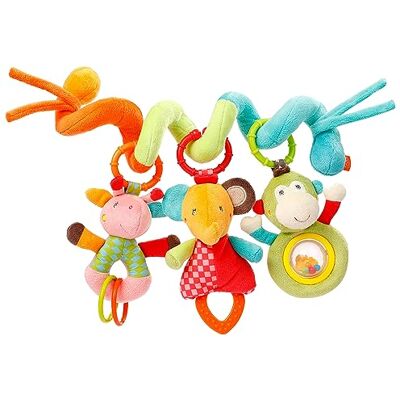 Fehn Activity-spiraal – stoffen spiraal om te grijpen en te voelen voor bed, kinderwagen, looprooster aanpasbaar – voor baby's en peuters vanaf 0+ maanden – afmetingen: 30 cm lang Safari safari Fehn Activity-spiraal – stoffen spiraal om te grijpen en te voelen voor bed, kinderwagen, looprooster aanpasbaar – voor baby's en peuters vanaf 0+ maanden – afmetingen: 30 cm lang Safari safari