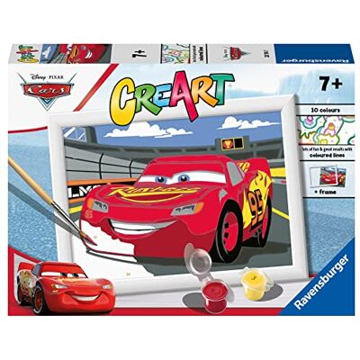Ravensburger CreArt E-serie Cars, Lightning McQueen, Dipingere 7+ jaar, meerkleurig, 201747 Ravensburger CreArt E-serie Cars, Lightning McQueen, Dipingere 7+ jaar, meerkleurig, 201747
