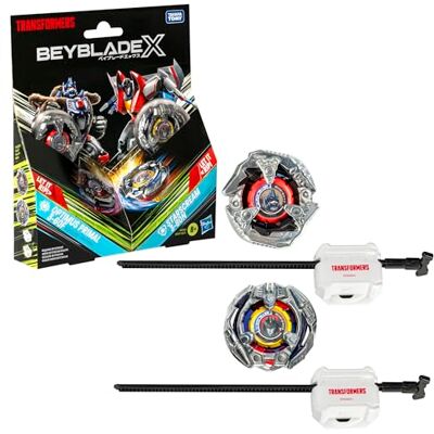 Beyblade X Transformers Collab Optimus Primal 3-60F vs. Starscream 3-80N, multipack Beyblade X Transformers Collab Optimus Primal 3-60F vs. Starscream 3-80N, multipack