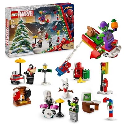 Lego Marvel Spider-Man adventskalender 2024 voor kinderen, kleine superheldenmodellen om te bouwen, leuk kerstcadeau om cadeau te geven aan jongens en meisjes vanaf 7 jaar 76293 Lego Marvel Spider-Man adventskalender 2024 voor kinderen, kleine superheldenmodellen om te bouwen, leuk kerstcadeau om cadeau te geven aan jongens en meisjes vanaf 7 jaar 76293