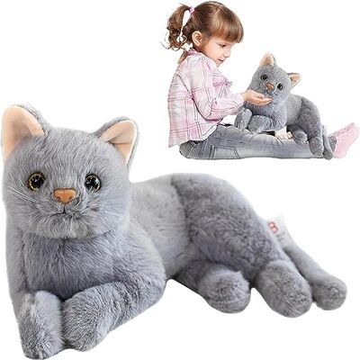 Rmeet Pluche kattenspeelgoed 30 cm Realistisch pluche speelgoed pluizig pluche zacht pluche kattenspeelgoed cadeau voor kinderen Rmeet Pluche kattenspeelgoed 30 cm Realistisch pluche speelgoed pluizig pluche zacht pluche kattenspeelgoed cadeau voor kinderen
