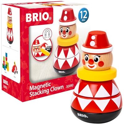 Brio Baby/peuter magnetische stapelclown Brio Baby/peuter magnetische stapelclown