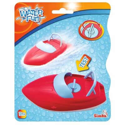 Simba 107796149 Speedboat, 2 gesorteerd, slechts één artikel wordt geleverd, badspeelgoed, opwindmechanisme, badkuipboot, 13,5 cm, vanaf 3 jaar Simba 107796149 Speedboat, 2 gesorteerd, slechts één artikel wordt geleverd, badspeelgoed, opwindmechanisme, badkuipboot, 13,5 cm, vanaf 3 jaar