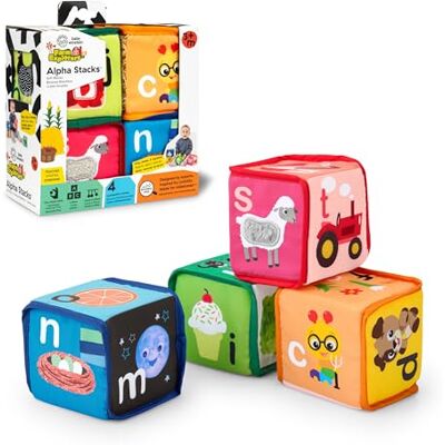 Baby Einstein Alpha Stacks Zachte multisensorische en lichte bouwstenen voor kinderen vanaf 3 maanden Baby Einstein Alpha Stacks Zachte multisensorische en lichte bouwstenen voor kinderen vanaf 3 maanden