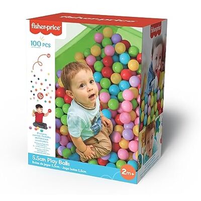 DQB DeQUBE Fisher Price Deqube 920D00176, 100 kleurrijke ballen, 6 verschillende kleuren, diameter 5,5 cm DQB DeQUBE Fisher Price Deqube 920D00176, 100 kleurrijke ballen, 6 verschillende kleuren, diameter 5,5 cm