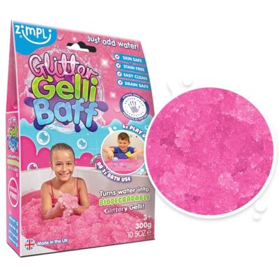 ZIMPLI Glitter Gelli Baff Rose van Kids, 1 bad of 6 toepassingen, verandert water op magische wijze in een dikke, glinsterende pasta, verjaardagscadeau voor meisjes vanaf 3 jaar ZIMPLI Glitter Gelli Baff Rose van Kids, 1 bad of 6 toepassingen, verandert water op magische wijze in een dikke, glinsterende pasta, verjaardagscadeau voor meisjes vanaf 3 jaar
