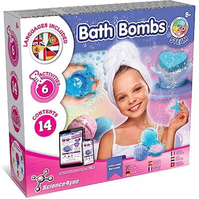 Science4you Fabrique Badbom voor kinderen vanaf 8 jaar: creatie badbal, 6 wetenschappelijke experimenten, wetenschappelijke educatieve set, geschenkdoos Science4you Fabrique Badbom voor kinderen vanaf 8 jaar: creatie badbal, 6 wetenschappelijke experimenten, wetenschappelijke educatieve set, geschenkdoos