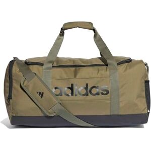 Adidas Mixte Essentials Linear Duffel Bag, olive strata/black, M Adidas Mixte Essentials Linear Duffel Bag, olive strata/black, M