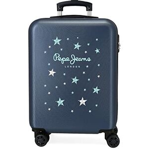 Pepe Jeans Denim Star cabinekoffer, blauw, 38 x 55 x 20 cm, harde schaal, ABS, zijcombinatiesluiting, 34 l, 2,74 kg, 4 dubbele wielen Pepe Jeans Denim Star cabinekoffer, blauw, 38 x 55 x 20 cm, harde schaal, ABS, zijcombinatiesluiting, 34 l, 2,74 kg, 4 dubbele wielen